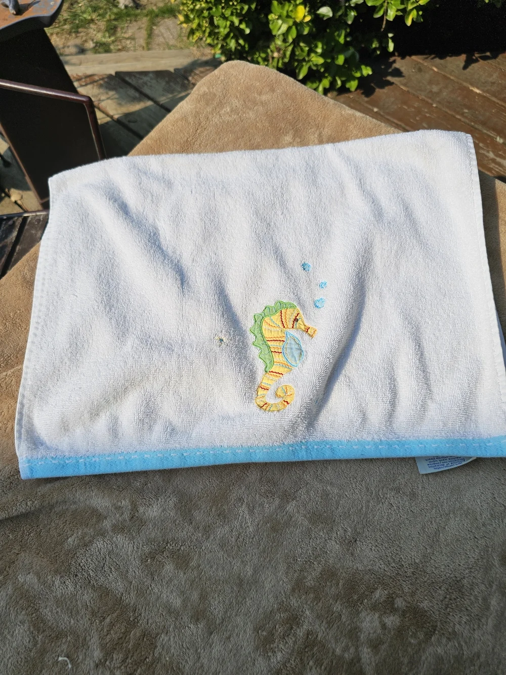 Pottery Barn Kids Seahorse Hand Towel